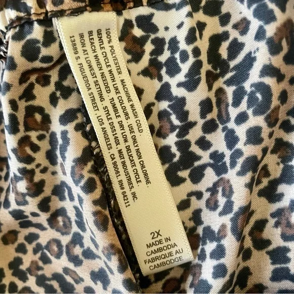 In Bloom Satin Leopard Print Pajama Set - Picture 8 of 8